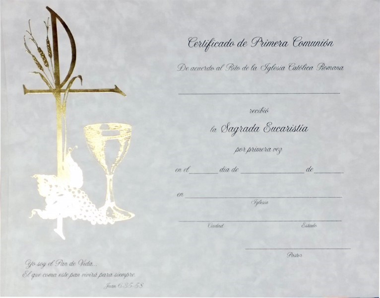 RCIA Certificate T. H. Stemper Co.
